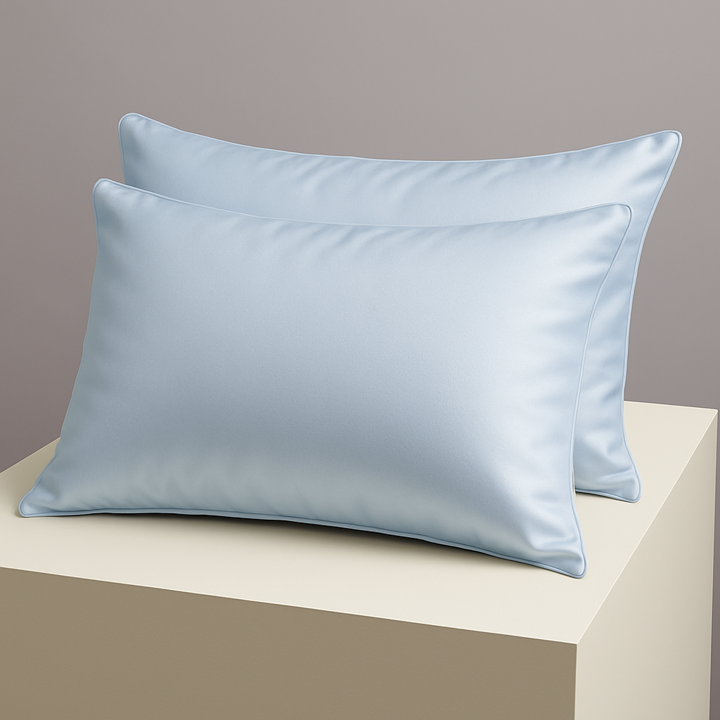 Silk Pillowcases for Hair – 100% Pure Mulberry Silk Pillowcase , Set Of 2 (Baby Blue, 22 Momme) – Anti-Frizz, Anti-Wrinkle, Hypoallergenic