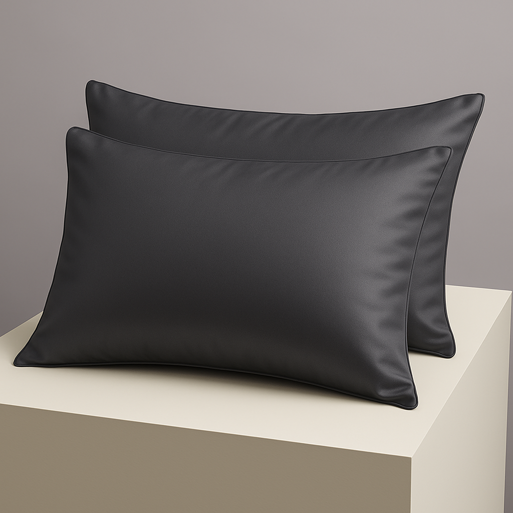 Silk Pillowcases for Hair – 100% Pure Mulberry Silk Pillowcase , Set Of 2 (Dark Gray, 22 Momme) – Anti-Frizz, Anti-Wrinkle, Hypoallergenic