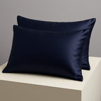 Silk Pillowcases for Hair – 100% Pure Mulberry Silk Pillowcase , Set Of 2 (Dark Blue, 22 Momme) – Anti-Frizz, Anti-Wrinkle, Hypoallergenic