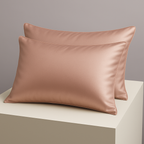 Silk Pillowcases for Hair – 100% Pure Mulberry Silk Pillowcase , Set Of 2 (Rose Gold, 22 Momme) – Anti-Frizz, Anti-Wrinkle, Hypoallergenic