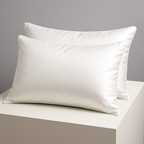 Silk Pillowcases for Hair – 100% Pure Mulberry Silk Pillowcase , Set Of 2 (White, 22 Momme) – Anti-Frizz, Anti-Wrinkle, Hypoallergenic