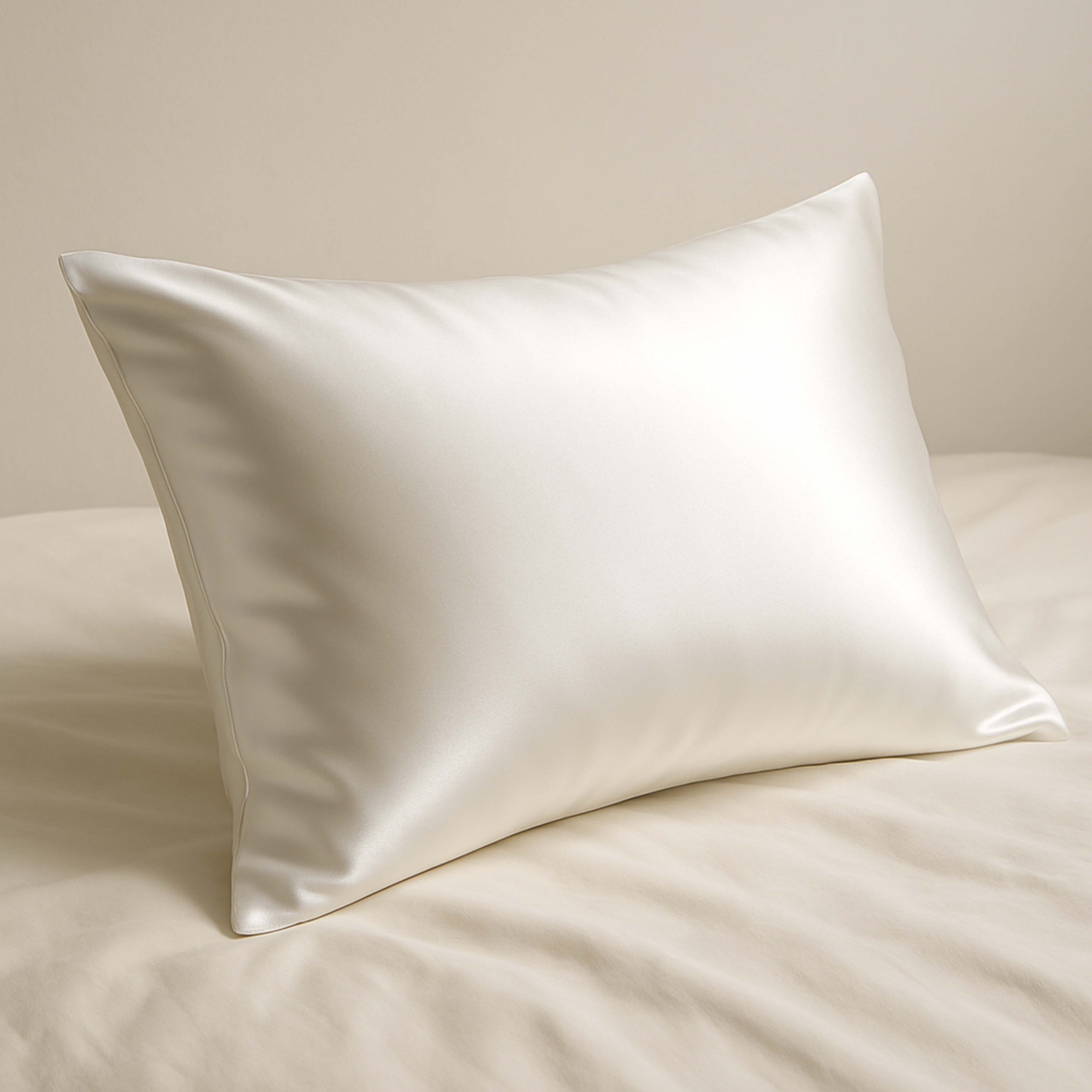 Silk Piilk Pillowcase (White, 30 Momme) – Anti-Frizz, Anti-Wrinkle, Hypoallergenic